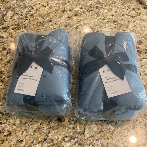 West Elm Other - NWT West Elm Tencel Silky Petal Shams in stormy Blue